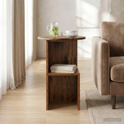 Zdjęcie produktu dla Maison Exclusive – stolik pomocniczy z drewna postarzanego, Ø 39,5 x 55 cm, materiał drewnopochodny