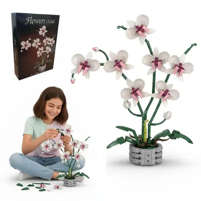 Zdjęcie produktu dla Zestaw klocków Coil przedstawiający orchideę, 536 elementów. Konstrukcyjna zabawka