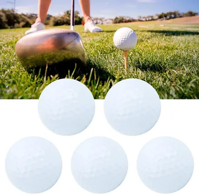 Imagen del producto de Juego de pelotas de golf flotantes, 5 unidades, de goma sintética, para entrenamiento acuático