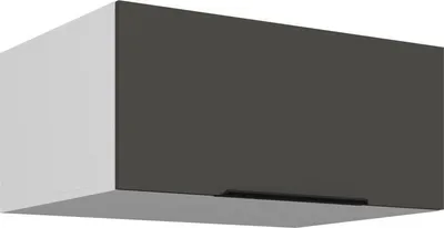 Produktbild von LUNARA Tiefhaubenunterschrank – Breite 80 cm, Graphit/Weiß