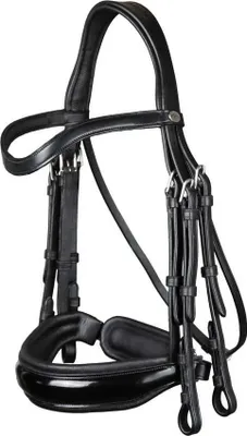 Zdjęcie produktu dla Dyon Working Collection Double Bridle Patent, rozmiar:pełny, kolor:czarny