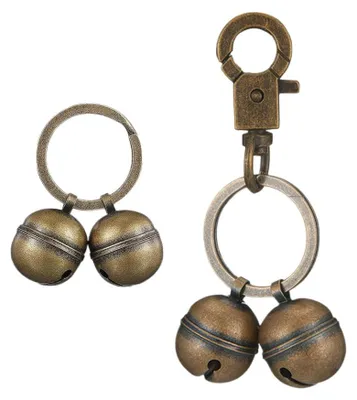 Vintage Haustierglocken für Hunde & Katzen, 4 Stück, Messing, Karabiner