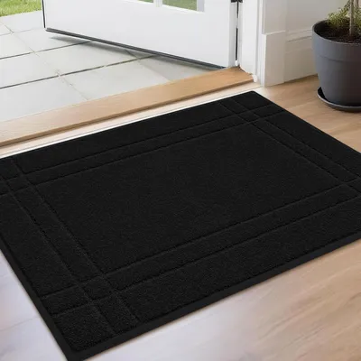 Immagine prodotto di Tappetino antiscivolo per interni, lavabile, 50 x 80 cm, colore nero, in poliestere