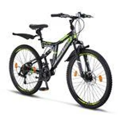 Produktbild von Chillaxx Bike Falcon Premium Mountainbike in 24 und 26 Zoll - Fahrrad für Jungen, Mädchen, Damen und Herren - Scheibenbremse- 21 Gang-Schaltung - Vollfederung