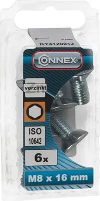 Obrázok produktu pre Connex závitové skrutky M8 x 16 mm, vnútorný šesťhran 5 mm – 6 ks.