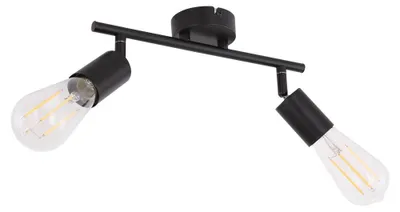 Produktbild von LED Deckenleuchte, 2-Flammig, schwarz, Spots verstellbar, L 30 cm
