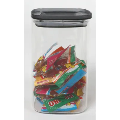 Image de 8x Bocal à provisions 1,2L Transparent Récipients Boîtes Conservation Céréales Pâtes
