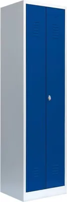 Produktbild von LÜLLMANN Spind enzianblau, lichtgrau 510401, 1 Schließfach 50,0 x 50,0 x 180,0 cm