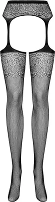 Zdjęcie produktu dla Obsessive S207, Pończochy, Dorosły, Damski, Czarny, Monochromatyczny, XL/XXL