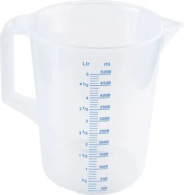 Produktbild von Messbecher, Kunststoff, 0,25-5,0 Liter wählbar, verschiedene Maße : 5 l Variante: 5 l