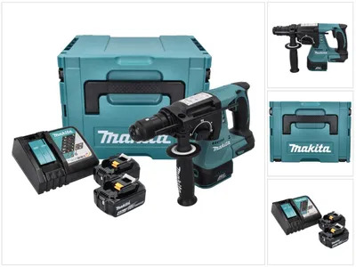 Immagine prodotto di Makita DHR 243 RMJ Martello perforatore a batteria 18 V 2,0 J SDS plus Brushless + 2 batterie 4,0 Ah + caricabatteria + Makpac