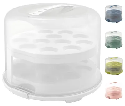 Produktbild von Fresh Tortenhaube Hoch - Lebensmittelsicheres Kunststoff, Weiß/Transparent