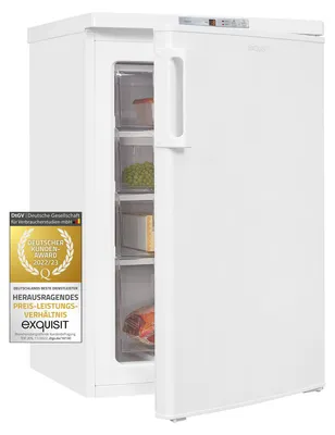 Produktbild von Exquisit Gefrierschrank GS80-HE-040D weiss | Nutzinhalt: 91 L | Standgerät