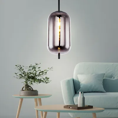Produktbild von Pendelleuchte, Glas, rauch, Metall, BLACKY