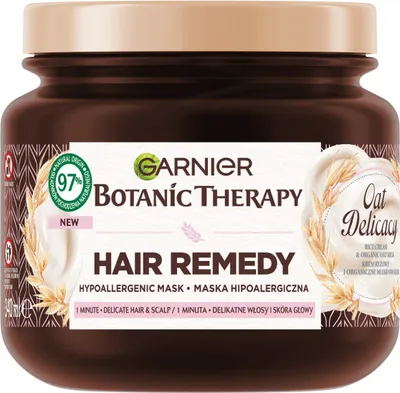 Immagine prodotto di Garnier Botanic Therapy Maschera ipoallergenica alla delicatezza dell'avena per capelli e cuoio capelluto sensibili, 340ml