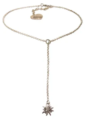 Produktbild von Alpenflüstern Trachten-Y-Halskette Edelweiss - Damen-Trachtenschmuck Dirndlkette