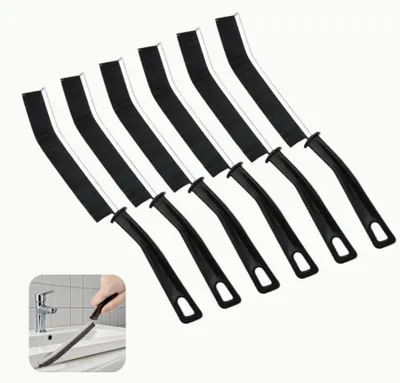 Obrázek produktu pro Sada 6 čisticích kartáčů, nylonové štětiny, ergonomické rukojeti, vhodné pro čištění oken a koupelen