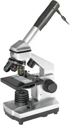 A digital microscope with a USB camera attached.