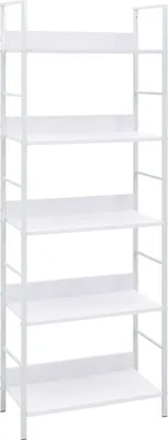 Obrázok produktu pre Knižnica, 5 políc, biela 60x27,6x158,5 cm, kompozitné drevo