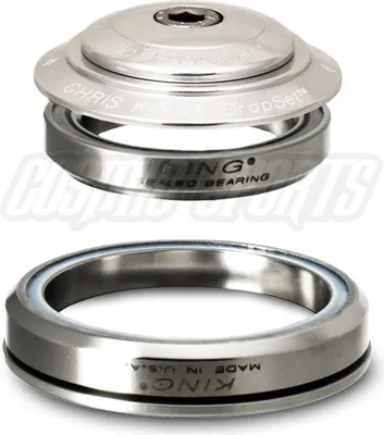 Image de Jeu de direction Chris King DropSet 5 Tapered, roulement en acier inoxydable, 1 1/8"-1.5", GripLock, IS42/28.6