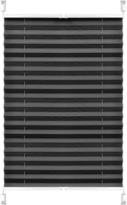Obrázok produktu pre Plisovaná záclona - Okná - Slnečná clona - Montáž bez vŕtania - Rozmer: 75 cm x 130 cm - Šedá farba