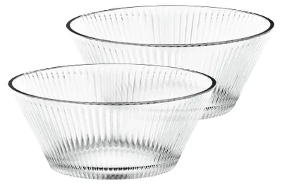 2er-Set Snackschalen aus Kristallglas, 15 cm, spülmaschinenfest