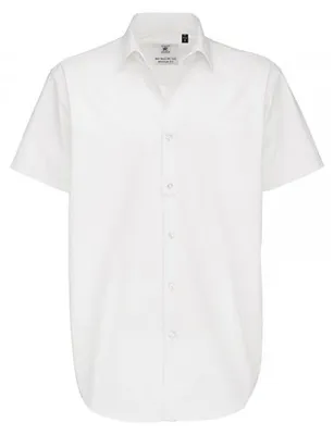 Image de Chemise à manches courtes Sharp Twill pour homme B&C FK121 (L) (blanc)