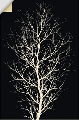 Produktbild von ARTland Wandbild, selbstklebend Der schwarze Baum Größe: 80x120 cm