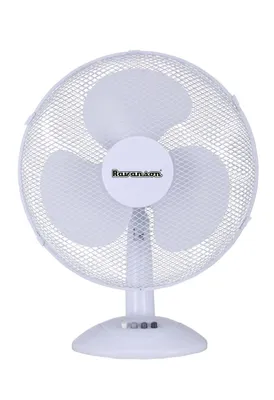 Obrázek produktu pro Ravanson WT-1040 - Žaluziový ventilátor pro domácnost - šedý - bílý - stolní - plastový - 43 cm - AC