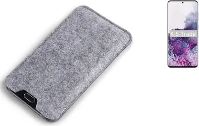Produktbild von K-S-Trade Filz Handyhülle kompatibel mit Samsung Galaxy S20 Ultra Schutzhülle Filztasche Filz Tasche Case Sleeve Handy Hülle Filzhülle grau