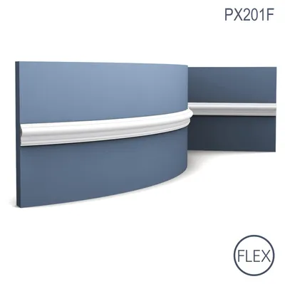 Produktbild von Orac Decor PX201F AXXENT flexible Wandleiste Zierleiste Stuckleiste 2 m