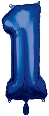 Obrázek produktu pro Fóliový balónek 1 modrý 33x86cm