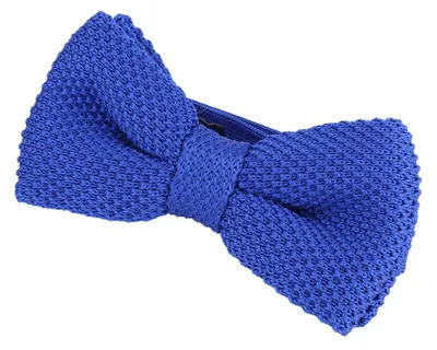 Produktbild von DonDon® Herren Strick Fliege gebunden und längenverstellbar 11 x 6 cm royalblau