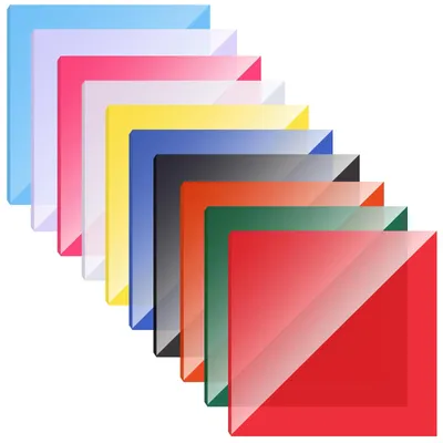 Acrylglasplatten, 10 Stück, bunt, 20x20 cm, 3 mm, für DIY