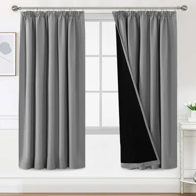 Verdunkelungsvorhänge 2er-Set 140x225 cm grau