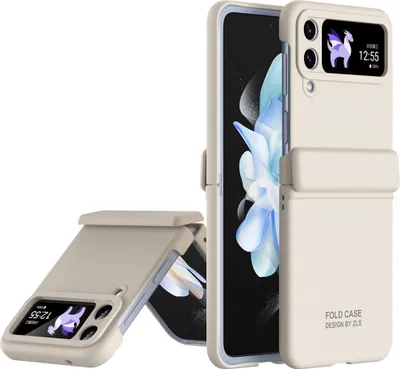 Image de Étui pour Samsung Galaxy Z Flip 4 5G Étui en PC rigide résistant aux rayures avec protection de la charnière Blanc