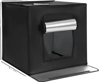 Produktbild von Fotografie Lichtbox, einstellbare Helligkeit, austauschbare Hintergründe, schwarz