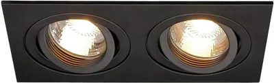 Produktbild von SLV NEW TRIA II GU10 Downlight, rechteckig, mattschwarz, max. 2x50W,