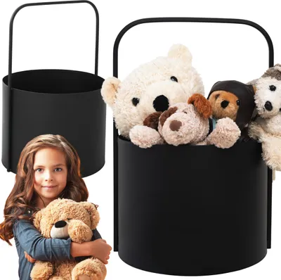 Produktbild von Spielzeugkorb Oganizer für Spielzeug - Aufbewahrungskorb für Kinderzimmer - Kindertragetasche 35x52 cm - Aufräumen - Wäschekorb