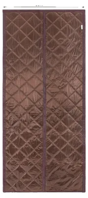 Image de Rideau de porte, fermeture magnétique, isolation thermique, marron