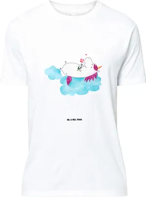 Produktbild von Mr. & Mrs. Panda Größe M T-Shirt Einhorn Verliebt - Weiß - Geschenk, Unicorn, mit Spruch, Liebesbeweis, Shirt, Einhörner, Freundin, Herren, Tshirt, Liebe