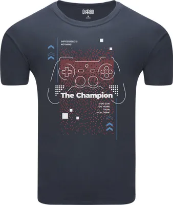 Immagine prodotto di Diarbo t-shirt da uomo con stampa gamer champion grigio scuro taglia M