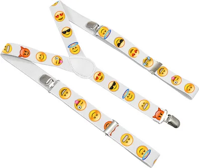 Produktbild von Uni Hosenträger Kinder, 2-8 Jahre, Kleine Hosenträger für Mädchen Jungen, Muster Emoji [012]