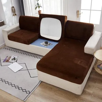 Produktbild von Famanu Sofahusse L-förmige Couch - 1 2 3-Sitzer mit elastischem Boden