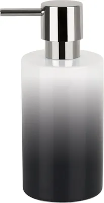 Produktbild von Spirella Seifenspender "Tube" | mit Pumpe | Flüssigseifen-Spender | Porzellan | 300ml | Langliebig und Robust | Grau / Weiß