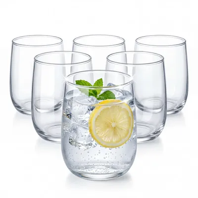 Produktbild von BigDean Gläser Set 6 Stück 320 ml Trinkgläser Wassergläser Cocktailgläser Saftgläser Glas Dessert Spülmaschinenfest Modern