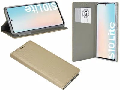 Immagine prodotto di cofi1453 Custodia a libro intelligente per SAMSUNG GALAXY S10 LITE (G770F) custodia per cellulare custodia a portafoglio con funzione di supporto, slot per carte oro