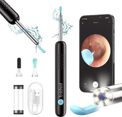 Productafbeelding van Oorreiniger Met Camera - Otoscoop Set - Oren Controleren - 1080p HD Beeld - 3.5mm Diameter - Zwart