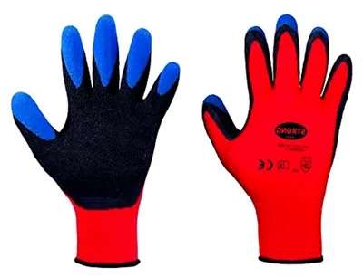 Produktbild von 5-Finger-Schutzhandschuhe mit Latexbeschichtung in Größe 9, 12 Paar
