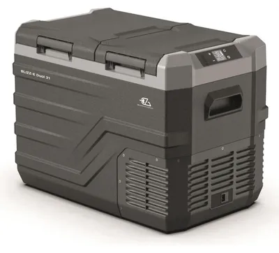 Produktbild von EZA BLIZZ-E DUAL 31L Elektro-Kompressorkühlbox mit 2 Zonen, Bluetooth-App, USB, 12V/220V Option, -20 bis +20°C